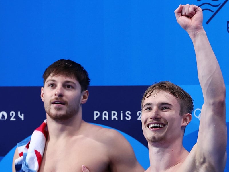 The British swimming duo took bronze in Men's Synchronised 3m Springboard Final.