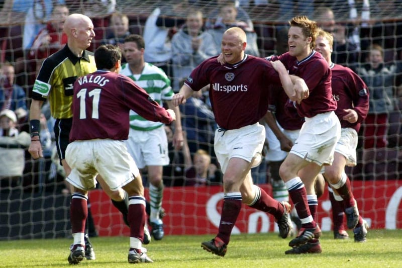 Scorer of the equalising goal, Stamp was a popular player with the supporters throughout his three seasons at Tynecastle.