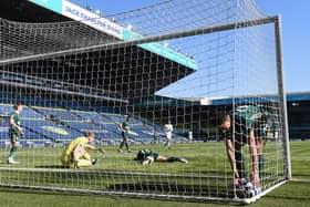 Ethan Ampadu picks the ball out of the net at Leeds last weekend: Laurence Griffiths/Getty Images