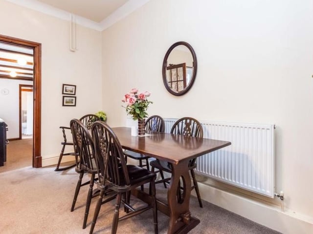 Just off the kitchen and forming part of the lounge is this dining area. Ideal for both a quiet meal and a dinner party with friends.