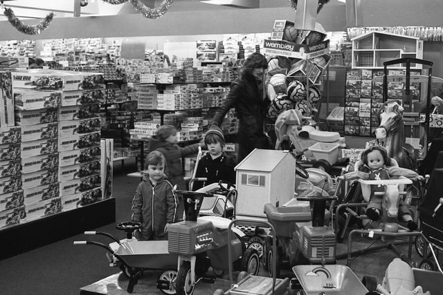 It's Christmas in the toy department at Binns in 1980. Did you have happy memories of visits to the High Street favourite?