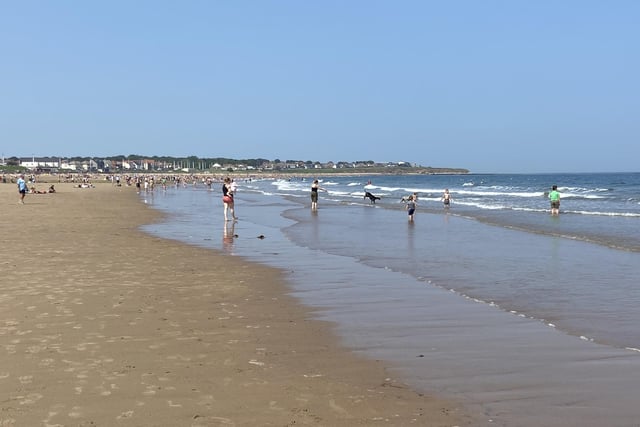 It was a lovely sunny day but there was still plenty of room for families to enjoy a socially distant day at the beach.
