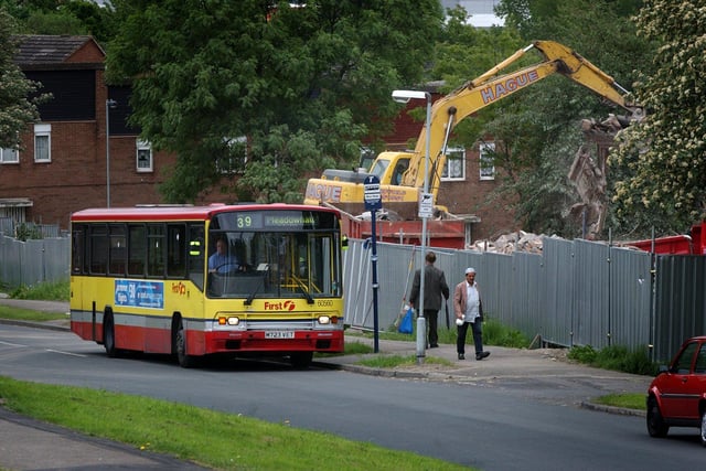 Demolition was underway on the Wensley Estate on Hinde House Crescent in 2004