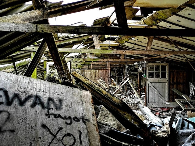 Time, weather and miscreants have left their mark on the site.