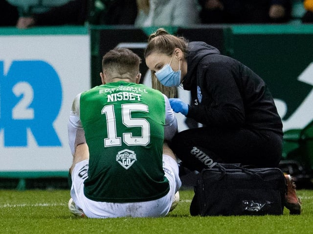 Hibs have been hit with a possible double injury blow ahead of the League Cup final on Sunday. During the 1-0 win over Dundee at Easter Road both Kevin Nisbet and Chris Cadden were forced off with knocks. Interim boss David Gray said: “I am hoping it is more fatigue because they have both played in a lot of games as it has been a congested fixture list. The good news is that they walked off the pitch, which is always pleasing. We will get them assessed and move on from there.” (Evening News)