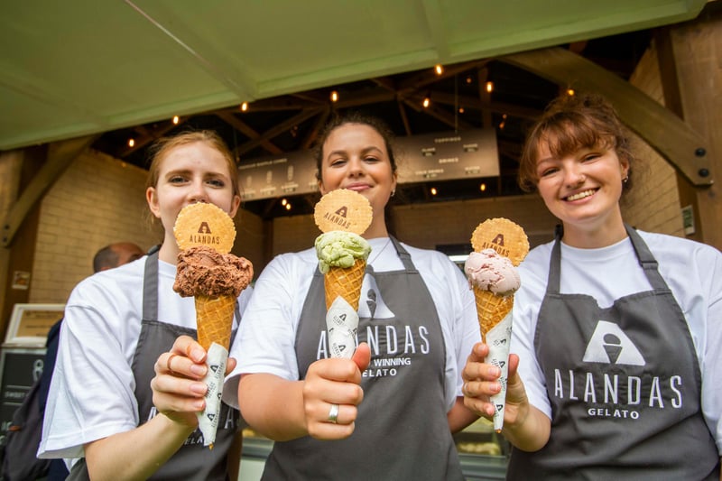 Based in North Berwick, Alandas Gelateria will be serving their award-winning gelato which is made with the "freshest" Scottish cream and milk, sourced from a local dairy in East Lothian.