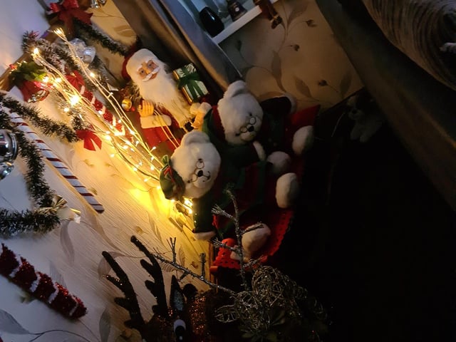 Lisa Purtill's dad put up his Christmas lights in Peterborough Road, Cosham, early after being unable to put them up in 2019 because he was in hospital being treated after a cancer diagnosis.