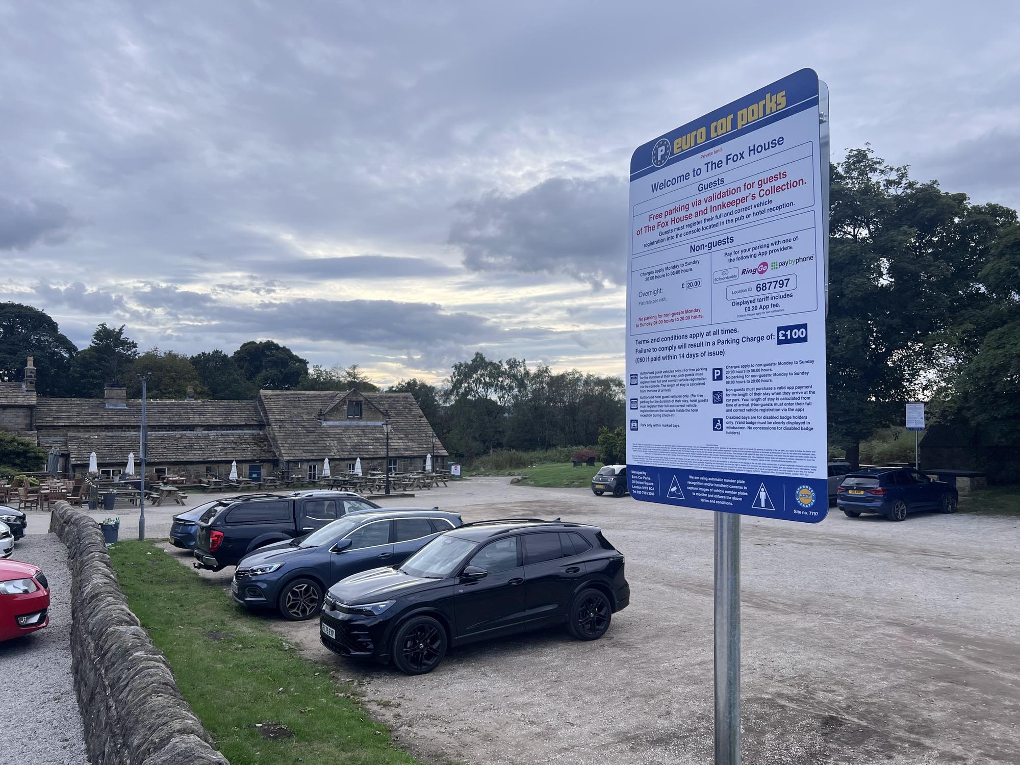 Concerns over £100 'fines' at Peak District pub The Fox House near Sheffield after years of free parking