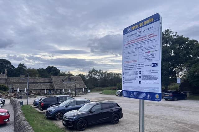 New parking rules at The Fox House warn of demands for £100.