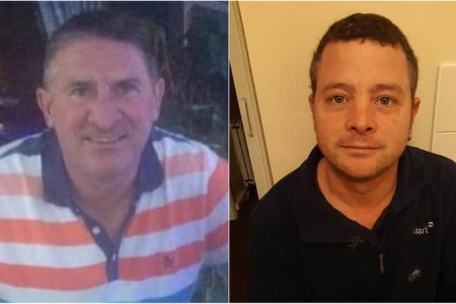 L-R: Missing men Craig Hammond and David Fox