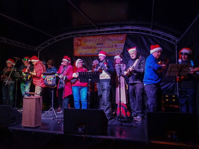 Hucknall Ukulele Group performing at the event
