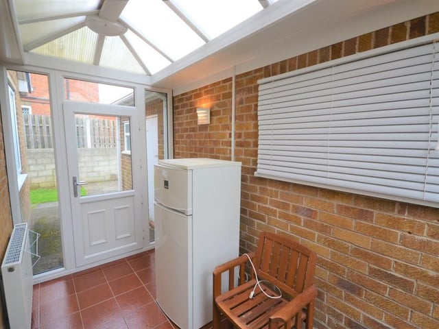 Conservatory - 10' 10" x 6' 1" (3.3m x 1.85m) A useful addition to the property providing extra space with front and rear UPVC double glazed doors, polycarbonate roof, various power sockets, central heating radiator, wall lighting and a tiled floor.