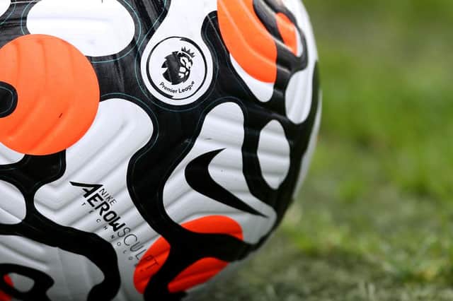 Premier League match ball. (Photo by Lewis Storey/Getty Images)