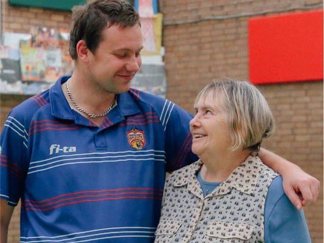 Carer Susan with her grandson Brett, who has learning disabilities.