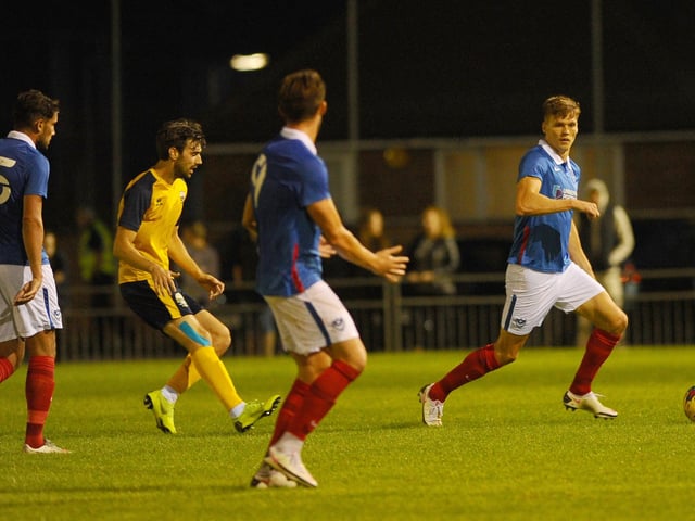 Sean Raggett brings the ball out of defence. Picture: Sarah Standing (010920-6802)
