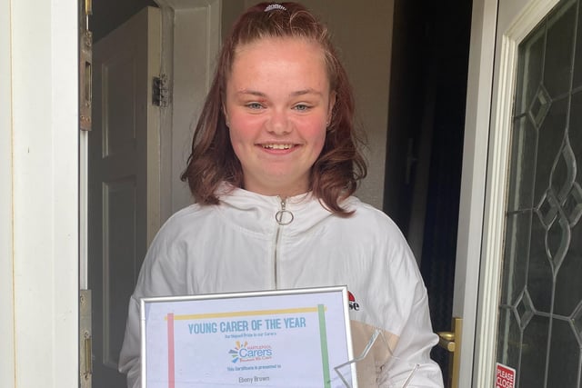 Young Carer of the Year Award (Sponsored by Hartlepool Round Table).
Ebony Brown was the winner in this category for supporting loved ones on a daily basis, while completing her education and raising funds for her local community. 
Her story appeared in the Hartlepool Mail when we told how she cares for her mum but still found time to do a 2.6 mile run and bake 52 cakes to give to local families in lockdown.