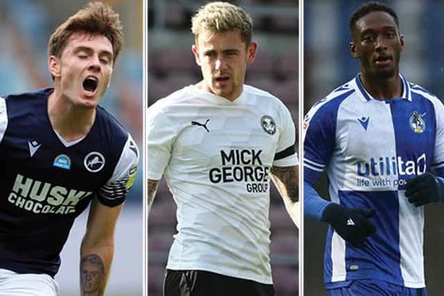 From left: Ben Thompson, Sammie Szmodics and Brandon Hanlan were among those linked with moves to Pompey in the summer