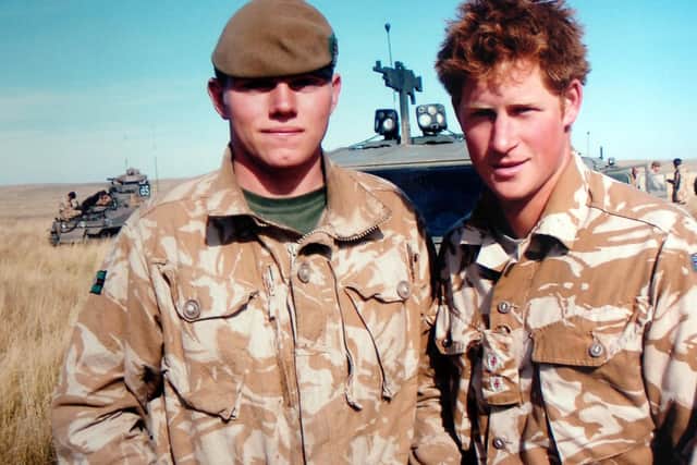 CPL Liam Riley with Prince Harry