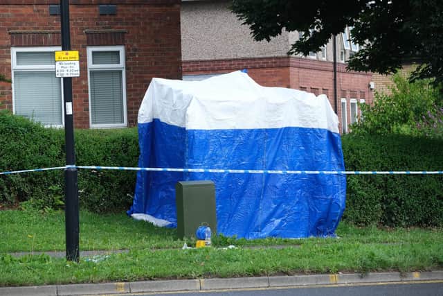 Police cordoned off parts of Prince of Wales Road and Castlebeck in Sheffield following the stabbing