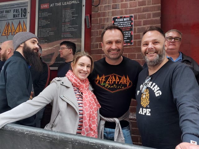 Fans queue for the Def Leppard gig at the Leadmill. Picture: Alastair Ulke