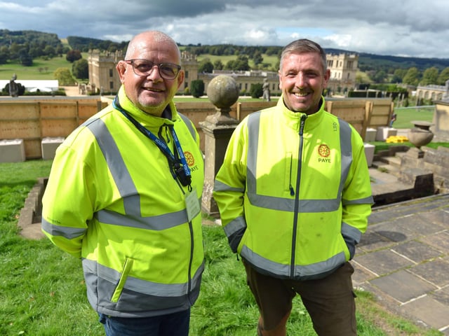 George Morris and Alan Strange of PAYE stone and restoration.
