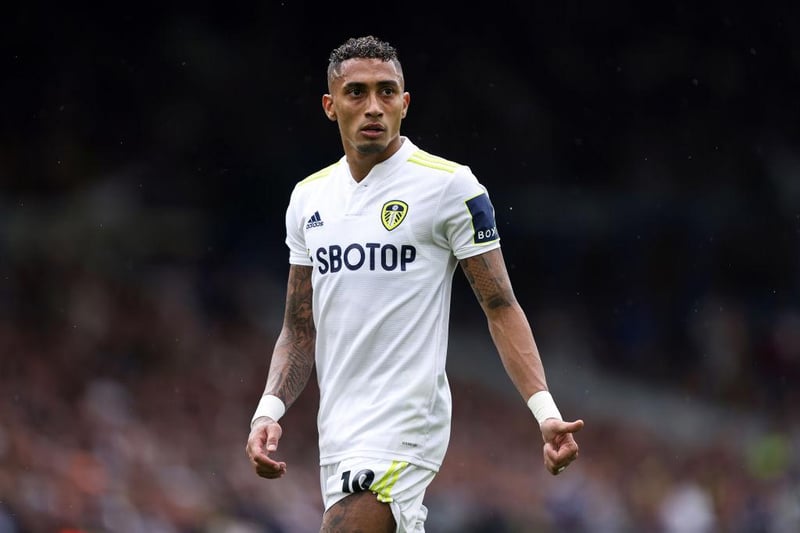 The Brazilian scored the opener against Newcastle in January and has played every minute for Leeds in the Premier League so far this season - scoring once against Everton.
 (Photo by Marc Atkins/Getty Images)