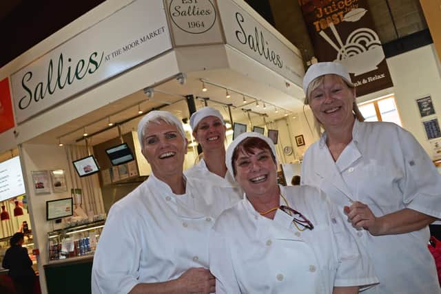 Sallies cafe at the Moor Market food hall in Sheffield city centre is another proud holder of an Elite five-star hygiene award. Staff are pictured here in 2017