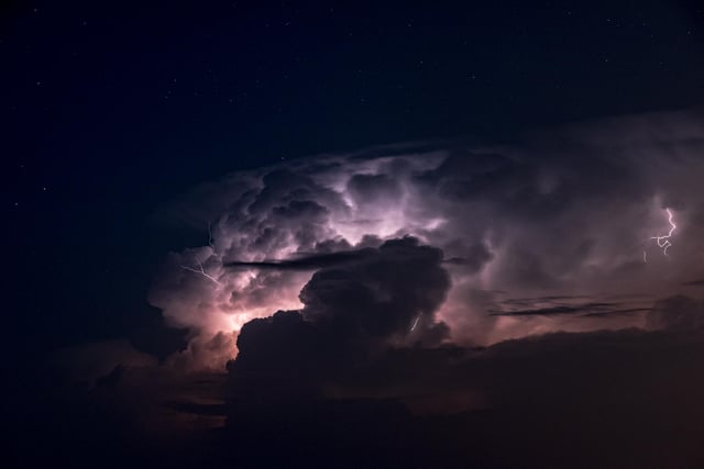 Deep thunder rumbled over many parts of the UK on Tuesday night, including the South of England (Photo: Andy Ball)