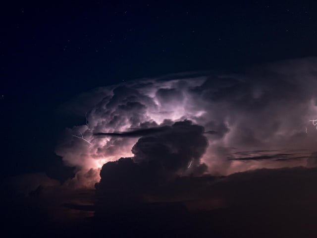 Deep thunder rumbled over many parts of the UK on Tuesday night, including the South of England (Photo: Andy Ball)