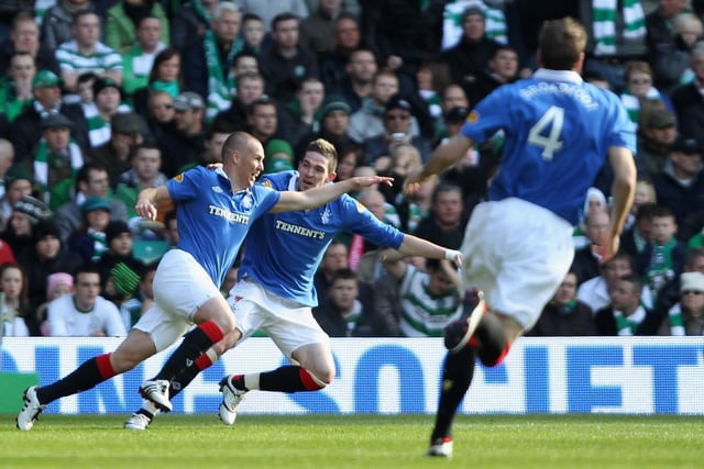2010-11
Miller helped Rangers to a comeback win with two second half goals at Celtic Park on October 24, 2010.