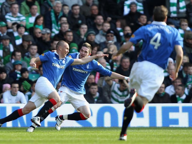 2010-11
Miller helped Rangers to a comeback win with two second half goals at Celtic Park on October 24, 2010.