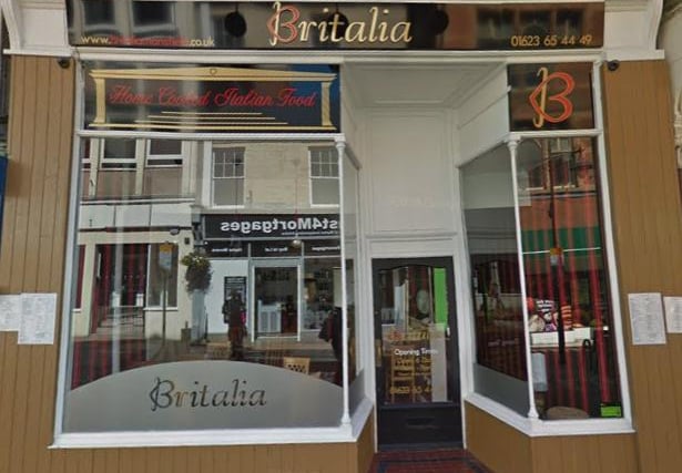 Britalia are next in seventh place. They are another Italian restaurant that you could enjoy next time out by visiting them at, 34 Leeming St, Mansfield NG18 1NE.