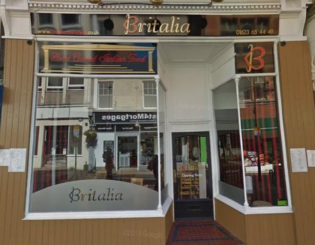 Britalia are next in seventh place. They are another Italian restaurant that you could enjoy next time out by visiting them at, 34 Leeming St, Mansfield NG18 1NE.
