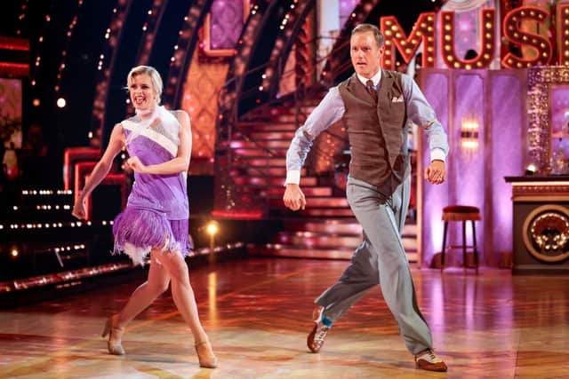 Strictly Come Dancing's Dan Walker may not be everyone's cup of tea but he has a lot of fans. He is pictured here performing the Charleston with Nadiya Bychkova for musicals week (pic: Guy Levy/BBC/PA Wire)