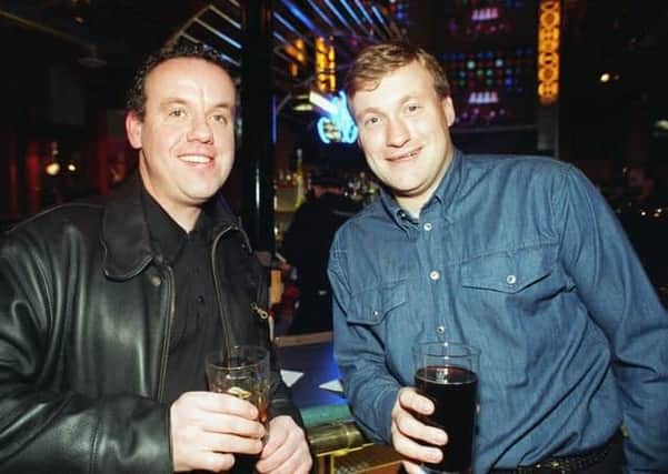Left cinema costume supervisor Simon Murray and Sheffield Wednesday goalkeeper Kevin Pressman.