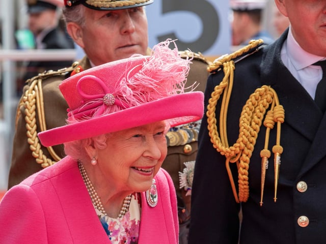 Britain's Queen Elizabeth II attends an event to commemorate the 75th anniversary of the D-Day landings, in Portsmouth. Picture: JACK HILL/AFP/Getty Images