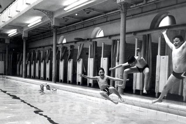 Fun at Attercliffe Baths, April 1982