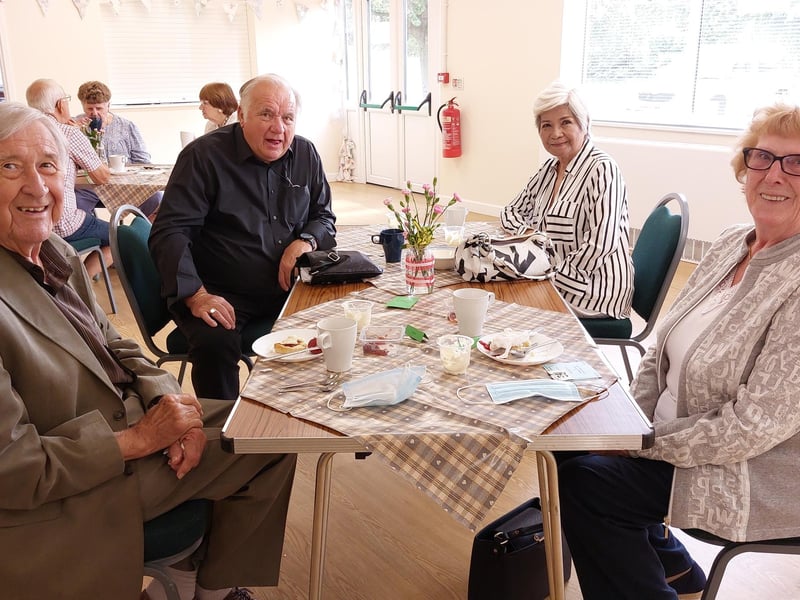 Guests having a great time at the Cream Tea.