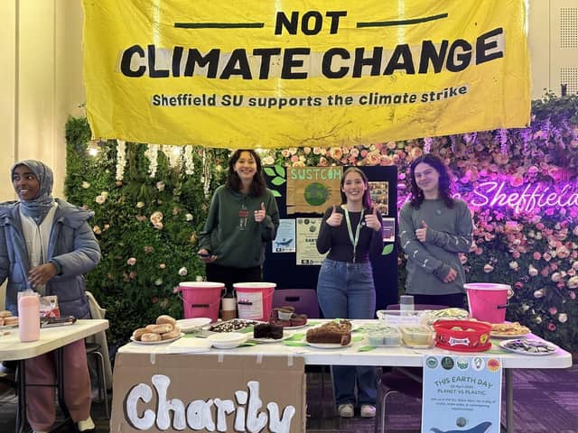 Members of the Sustainability Committee pictured with their bake sale