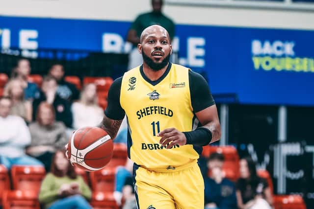 Rodney Glasgow Jr in action for Sheffield Sharks.