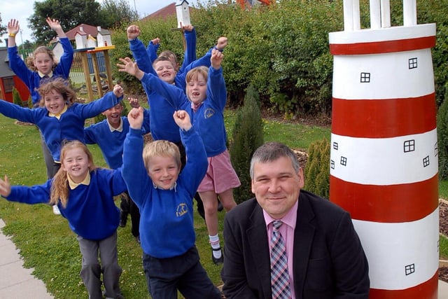 The school enjoyed a great Ofsted report and that meant plenty of cheers from these pupils in 2009.