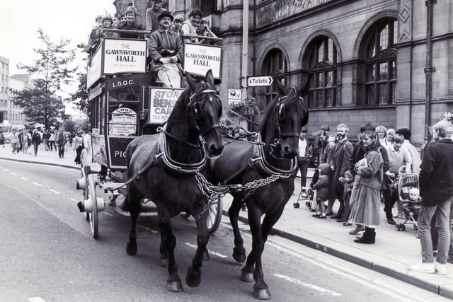 The Sheffield City Clopper gave fun rides to the bottom of the Moor... pictured in September 1983