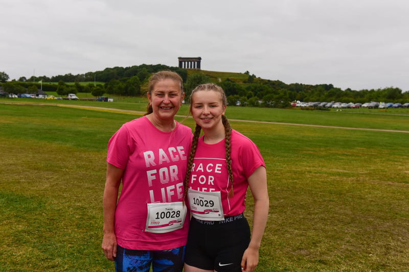 Tracey and Anna Whelan of Seaham at The Race for Life at Herrington Country Park, on Sunday.