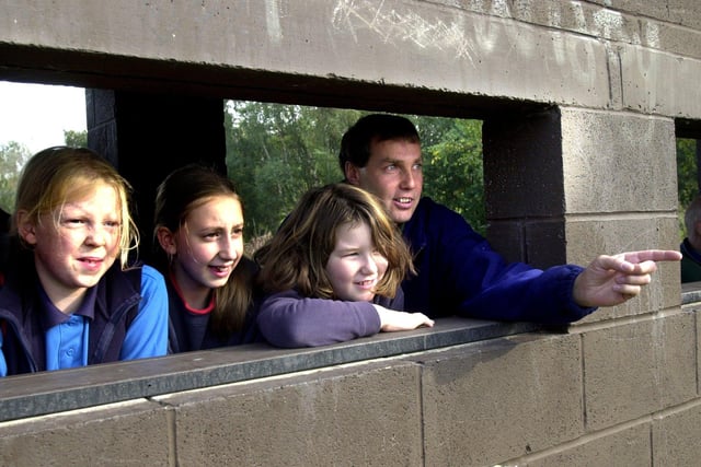 Doncaster Councils Countryside Service 'A day of ducks' at Old Denaby Wetlands, Denaby Lane. Pictured is Countryside Officer Dennis Roe with members of the 66th Doncaster Guides in 2002