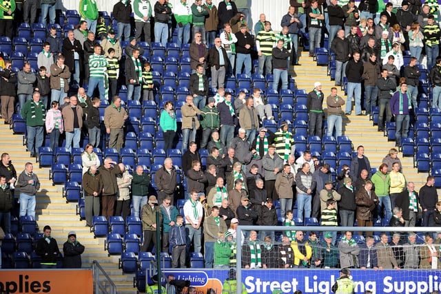 Celtic supporters in the ground who observed the minutes silence.
