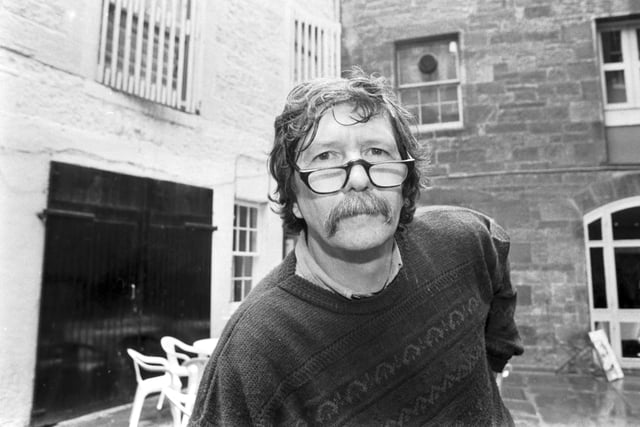 Jim Haynes, chairman of the Traverse theatre in Edinburgh, outside the theatre in August 1992.