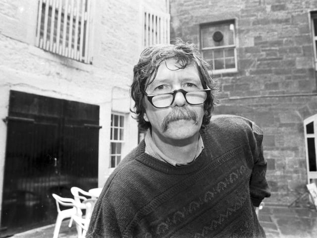 Jim Haynes, chairman of the Traverse theatre in Edinburgh, outside the theatre in August 1992.