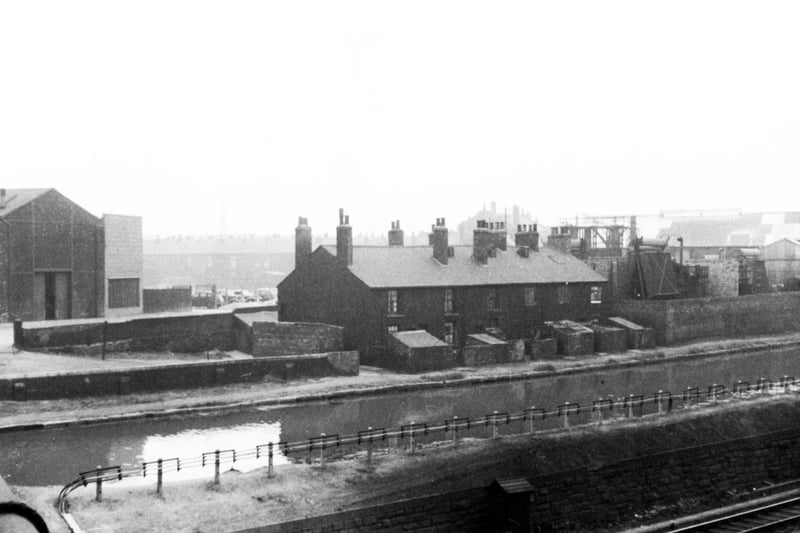 Canal cottages, Tinsley Park Road, which were demolished in 1958
