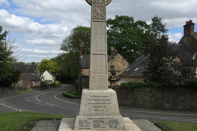 Eckington war memorial, which has been restored as part of the project
