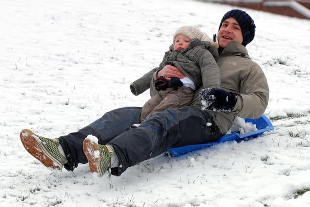 Sledging on The Leas 13 years ago. Does this bring back happy memories?